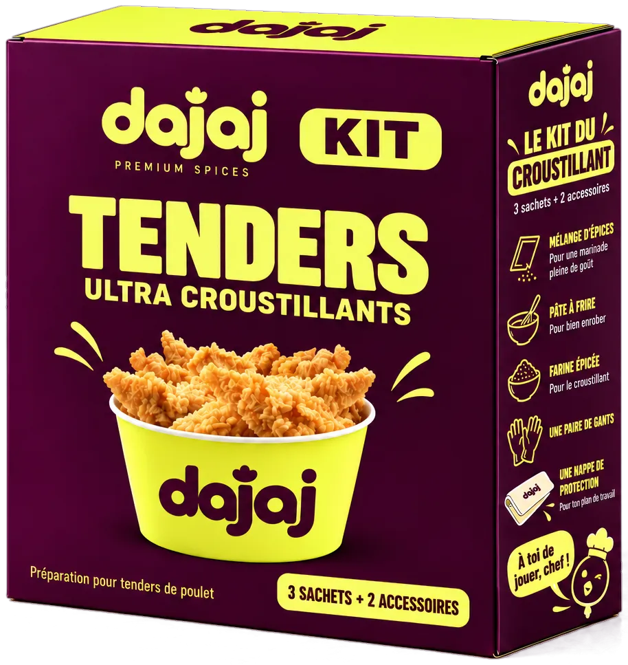 Packaging du kit DAJAJ Tenders ultra croustillants
